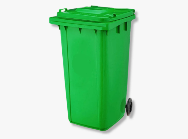 Lixeira Grande Contentor 120 Litros Coleta Seletiva Com Rodas - Verde
