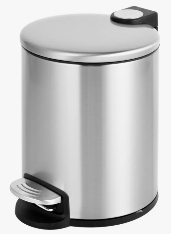 Lixeira 20 Litros Aço Inox Com Pedal Cesto Removível Xtuned - Cinza